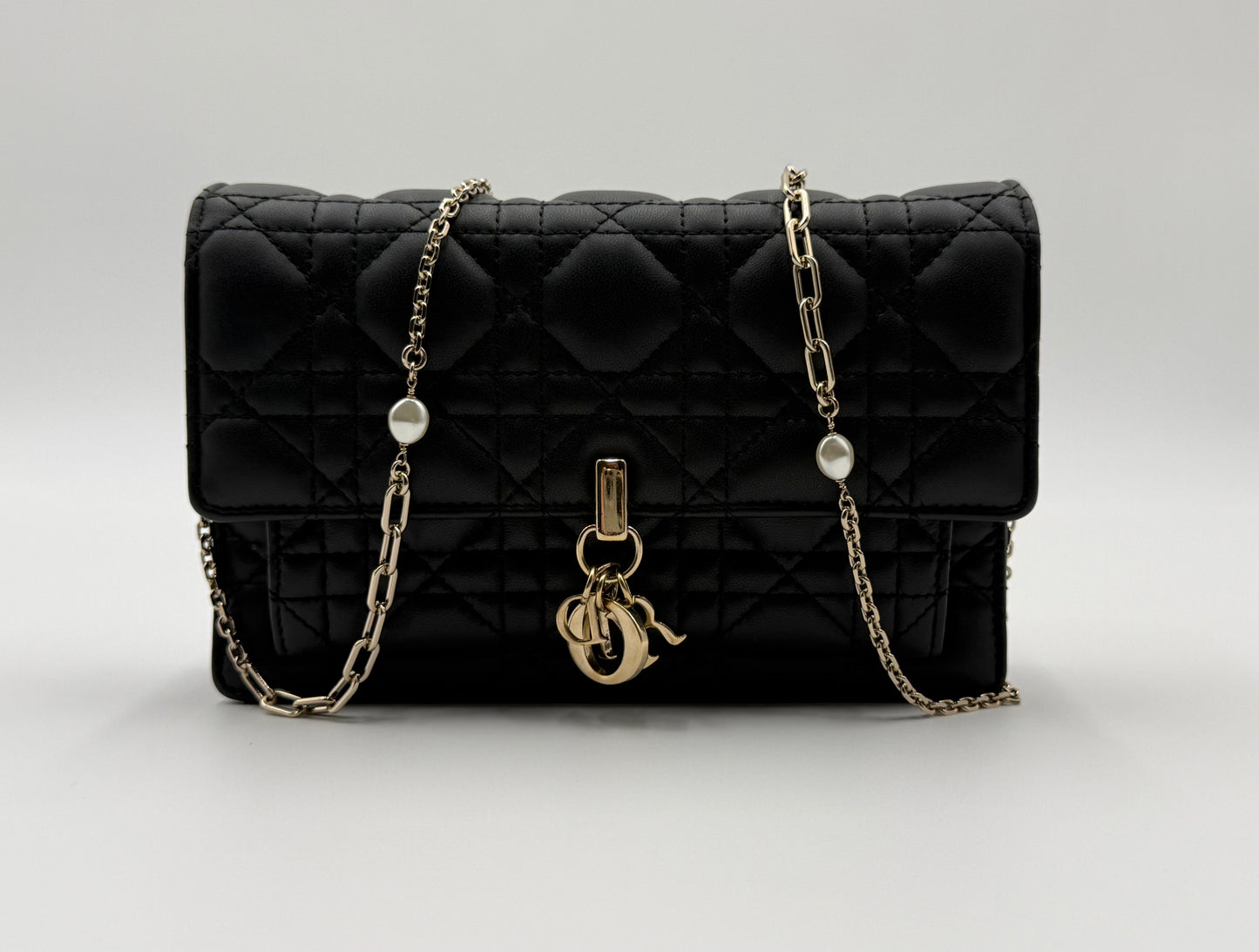 Dior Caro Lady Pouch – Black Leather