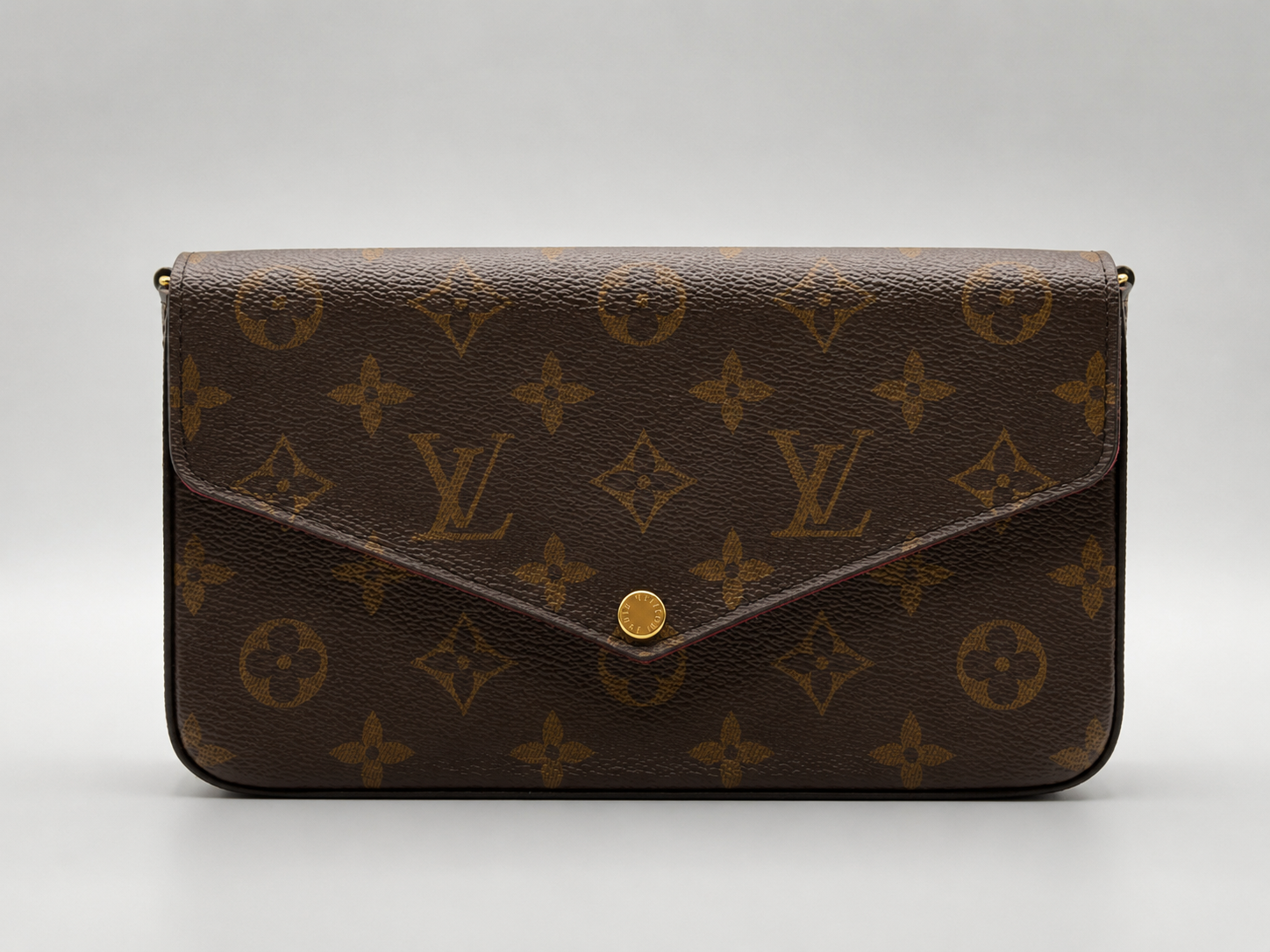 Louis Vuitton Félicie Pochette in Monogram canvas with gold-tone hardware, pre-owned and authenticated by Śhanta Dubai