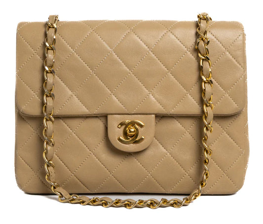 Chanel Mini Square Beige Gold hardware