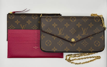 Louis Vuitton Félicie Pochette with its removable card holder insert and zipped pouch insert
