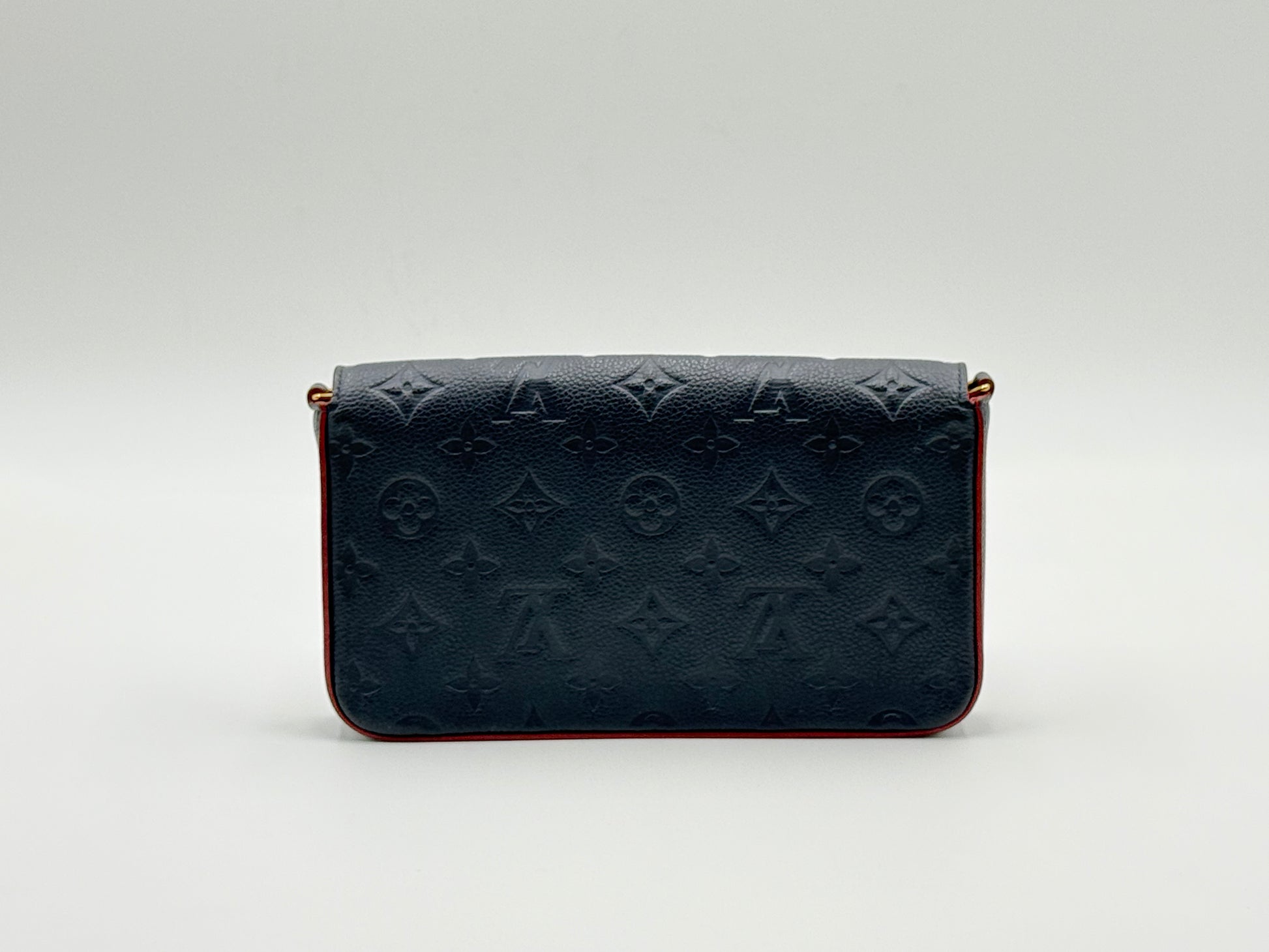 Louis Vuitton Félicie Pochette Empreinte Marine Rouge — back view