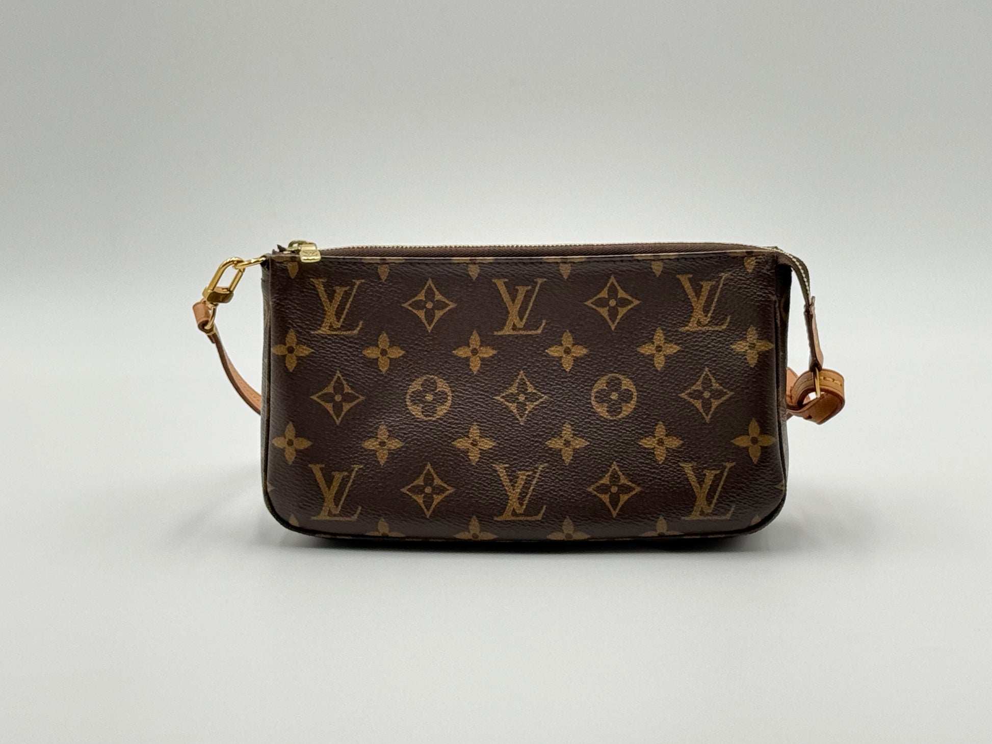 Louis Vuitton Pochette Accessoires Monogram — angled front view