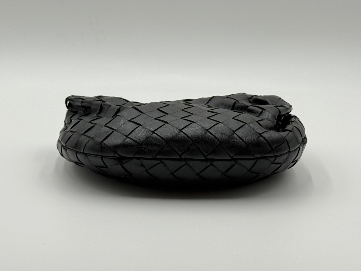 Bottega Veneta Mini Jodie black Intrecciato leather handbag – base view