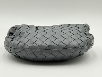Bottega Veneta Mini Jodie grey Intrecciato leather handbag – base view