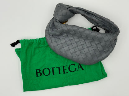 Bottega Veneta Mini Jodie grey Intrecciato leather handbag with original dust bag