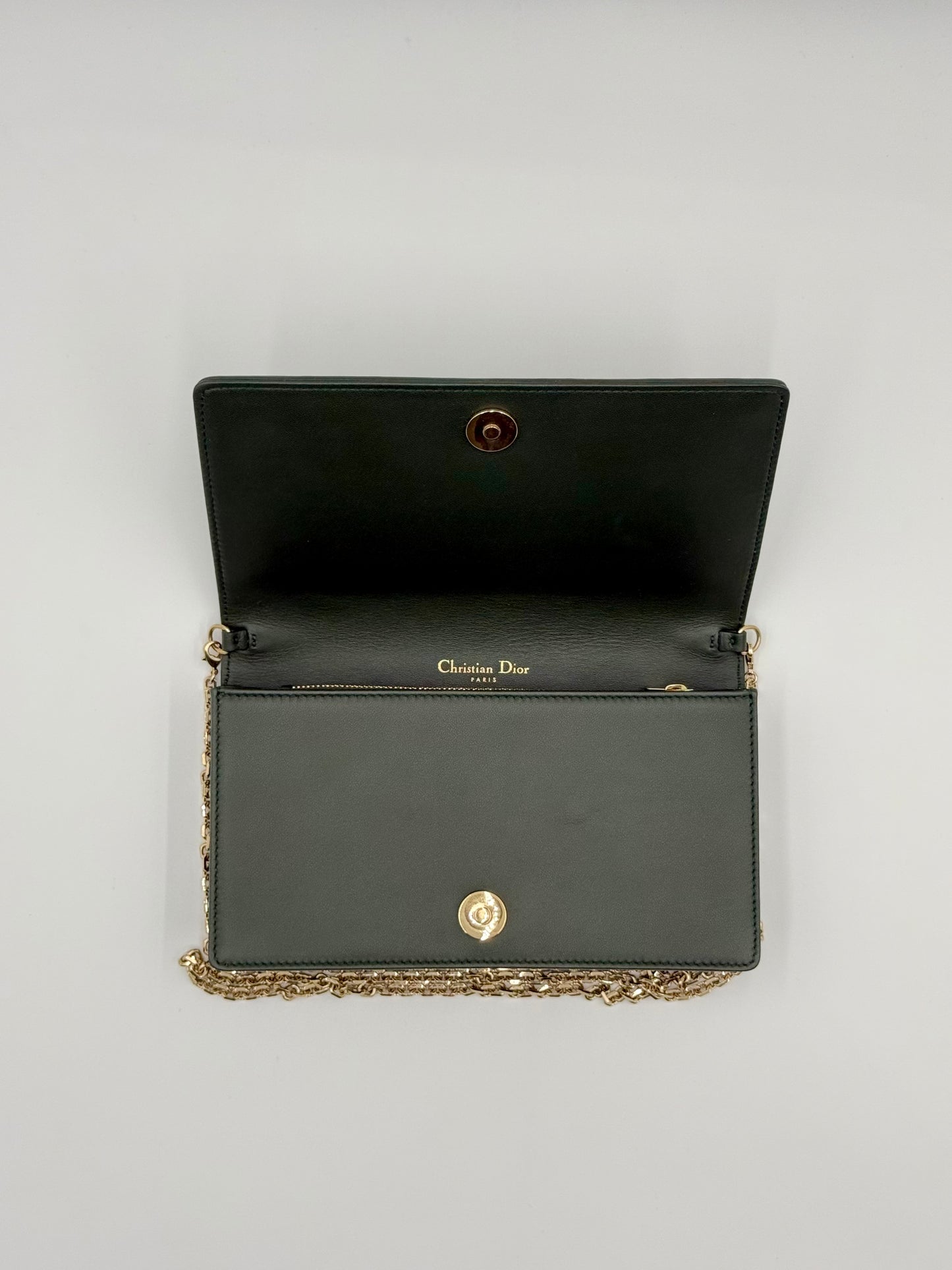 Dior Caro Lady Pouch - Green Leather