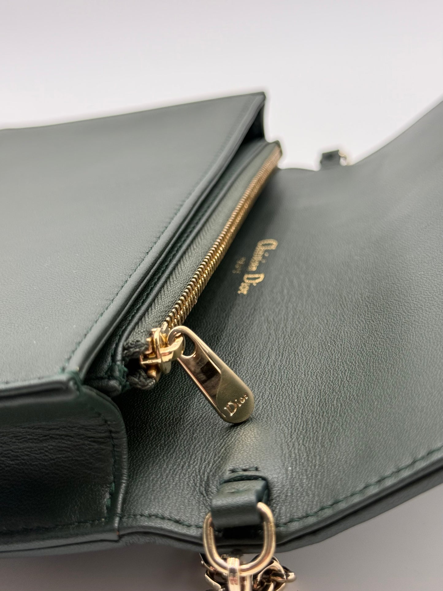 Dior Caro Lady Pouch - Green Leather
