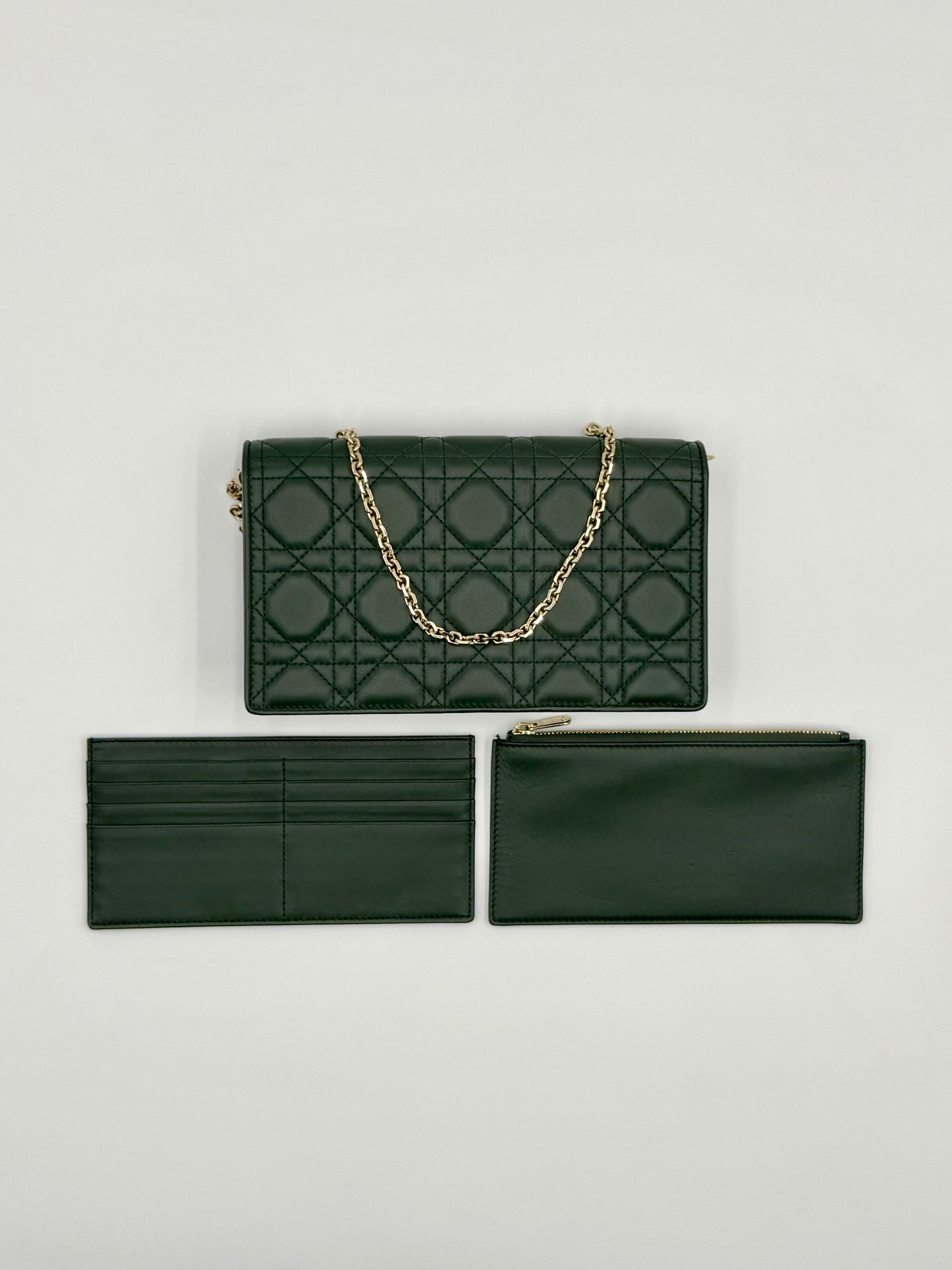 Dior Caro Lady Pouch - Green Leather