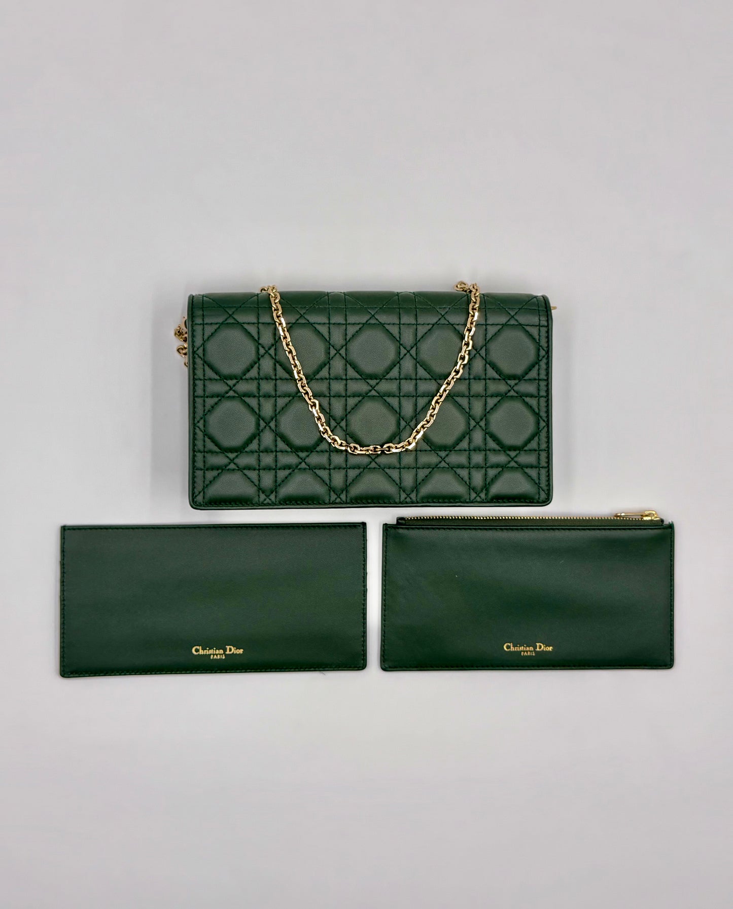 Dior Caro Lady Pouch - Green Leather