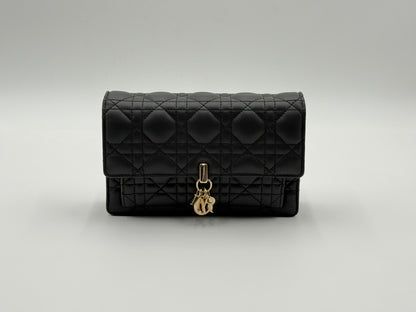 Dior Caro Lady Pouch – Black Leather