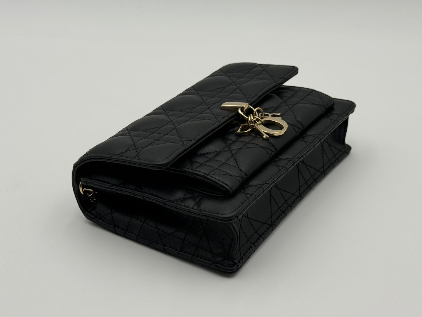 Dior Caro Lady Pouch – Black Leather