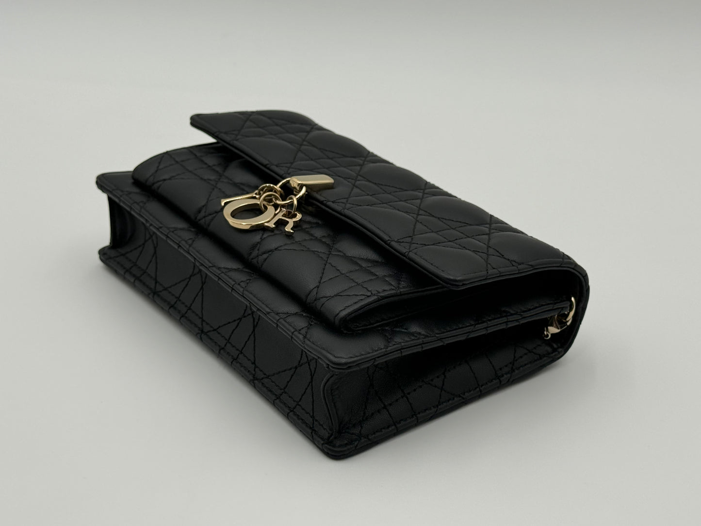 Dior Caro Lady Pouch – Black Leather