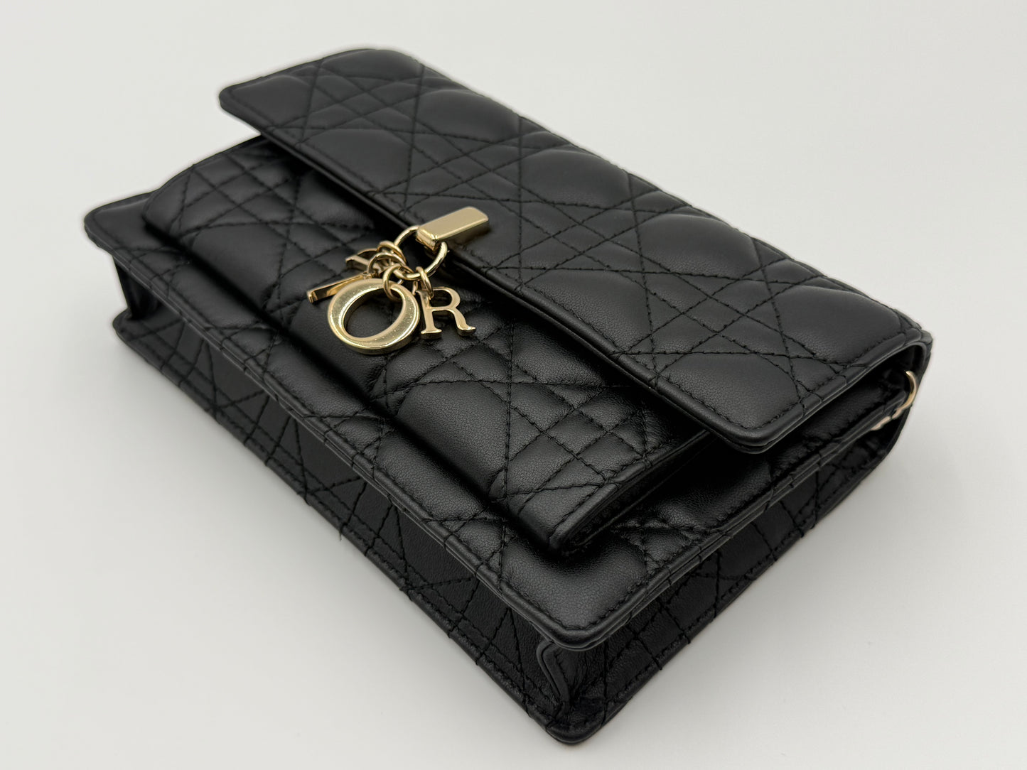Dior Caro Lady Pouch – Black Leather