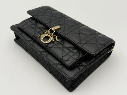 Dior Caro Lady Pouch – Black Leather