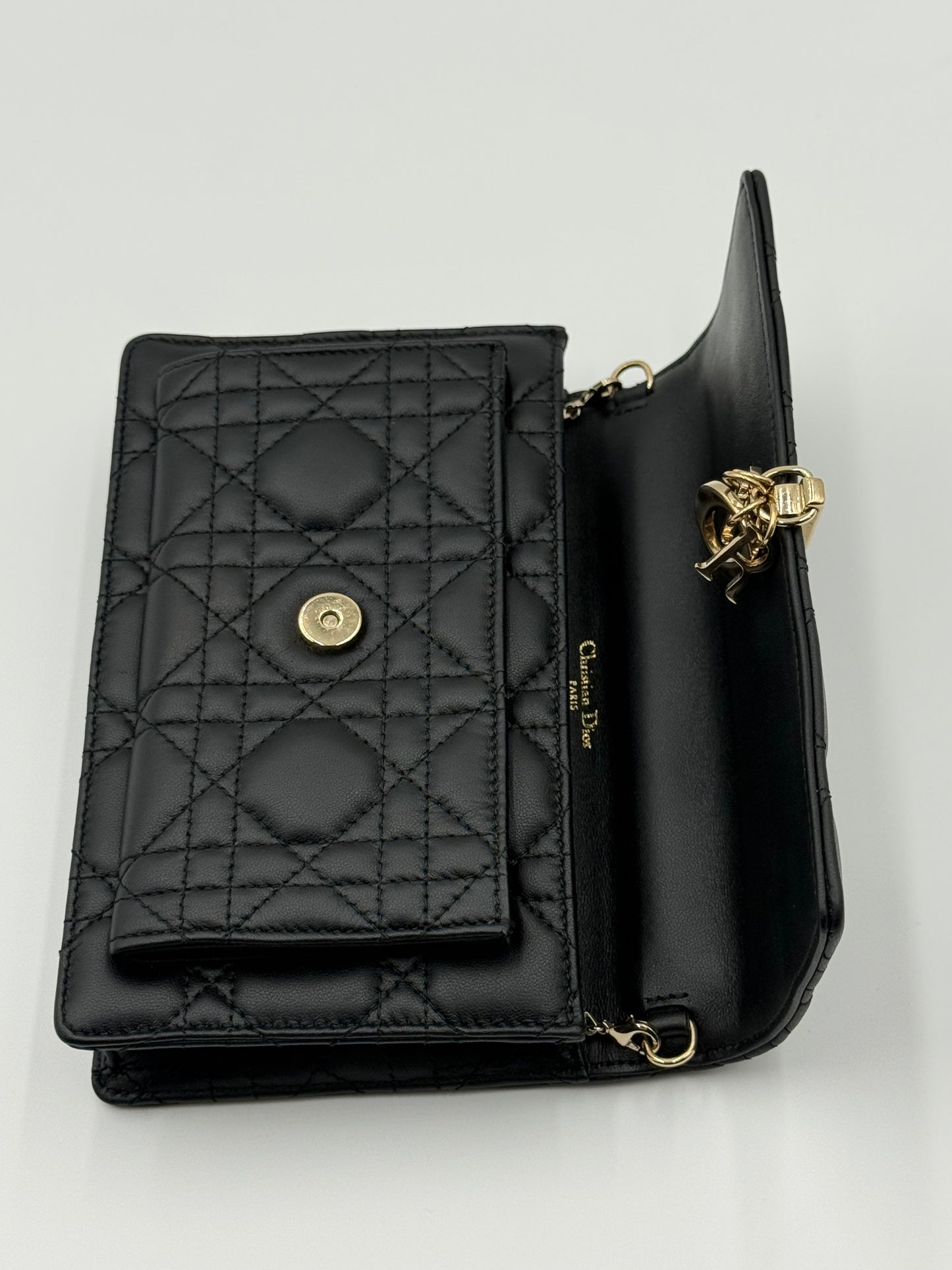 Dior Caro Lady Pouch – Black Leather