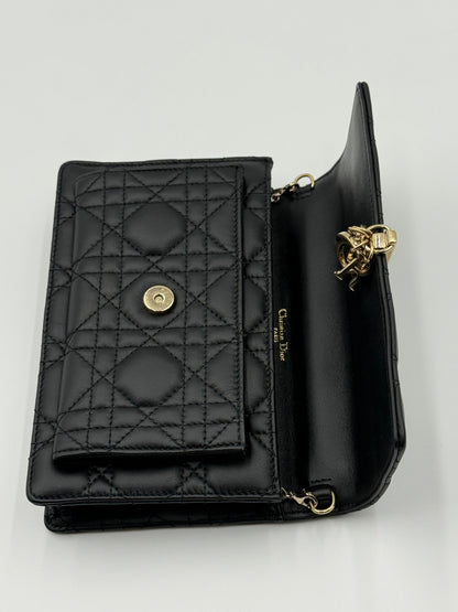 Dior Caro Lady Pouch – Black Leather