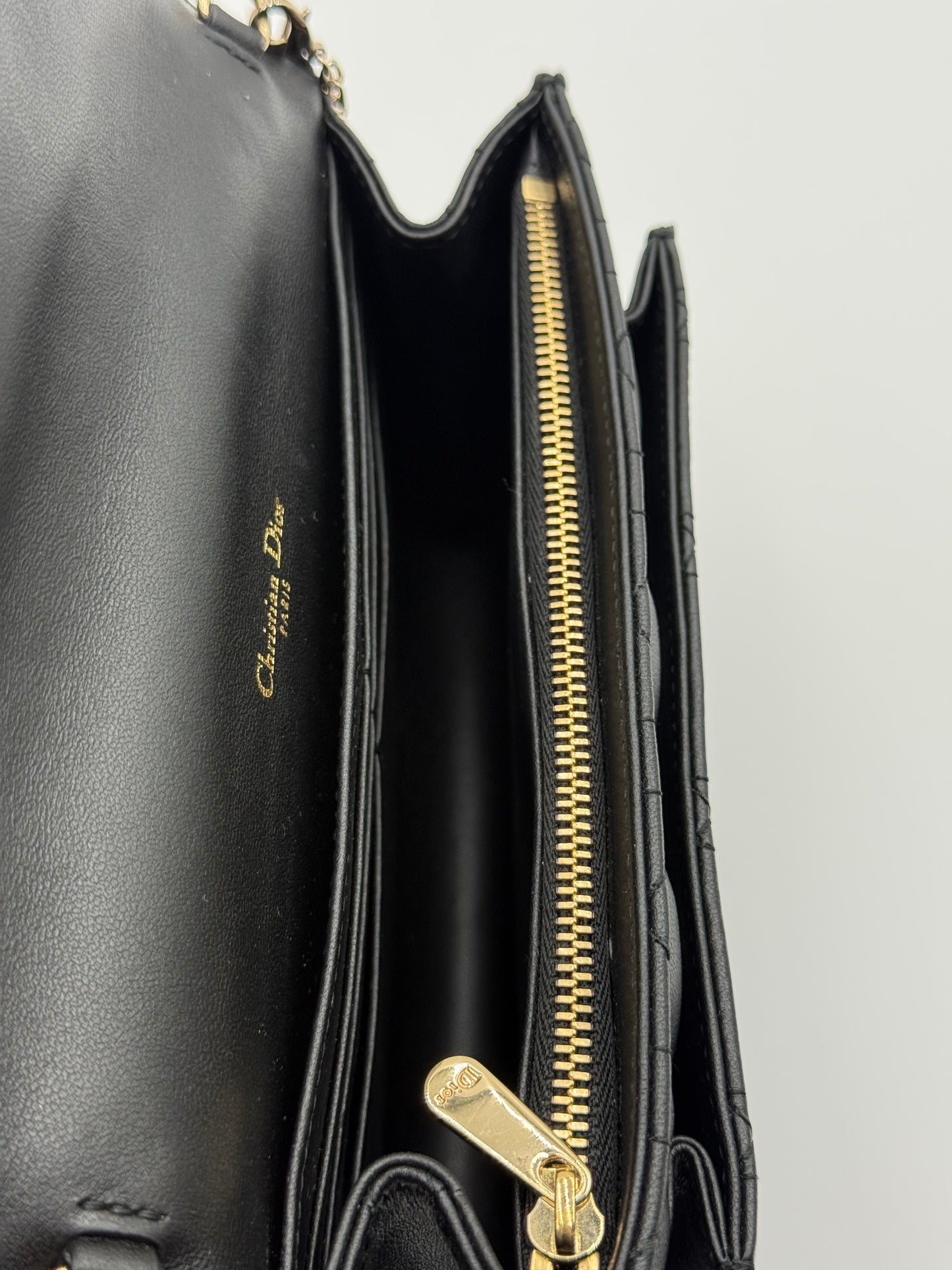 Dior Caro Lady Pouch – Black Leather