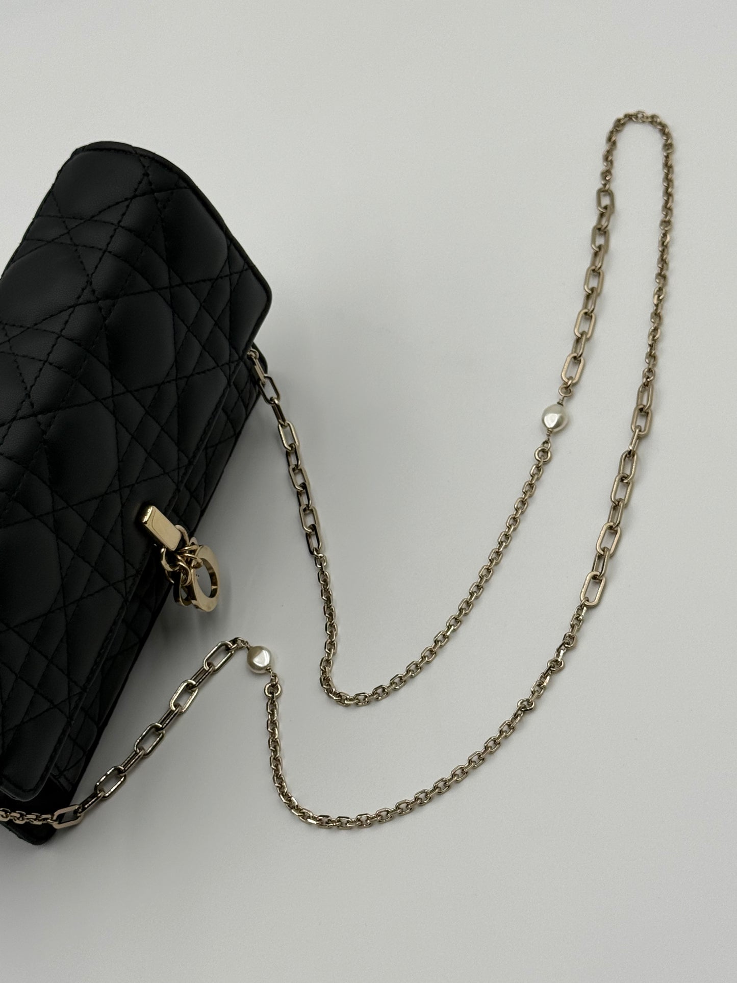 Dior Caro Lady Pouch – Black Leather