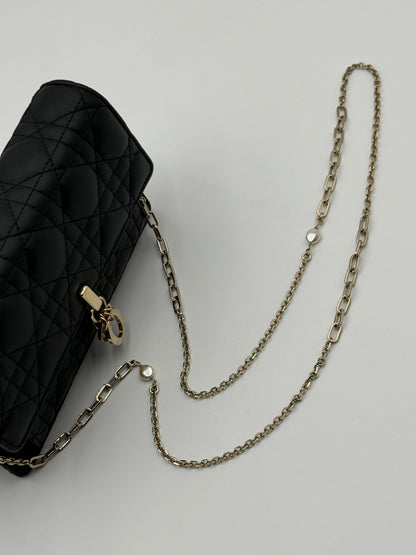 Dior Caro Lady Pouch – Black Leather