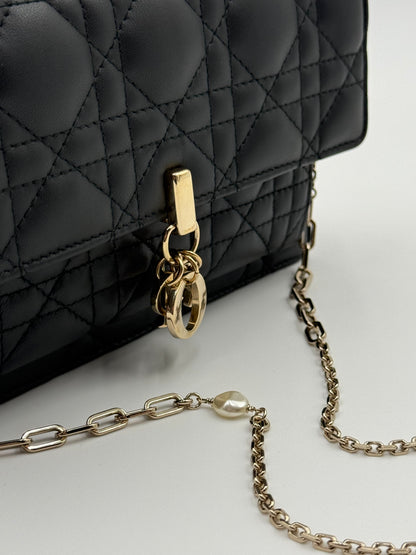 Dior Caro Lady Pouch – Black Leather