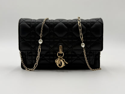 Dior Caro Lady Pouch – Black Leather