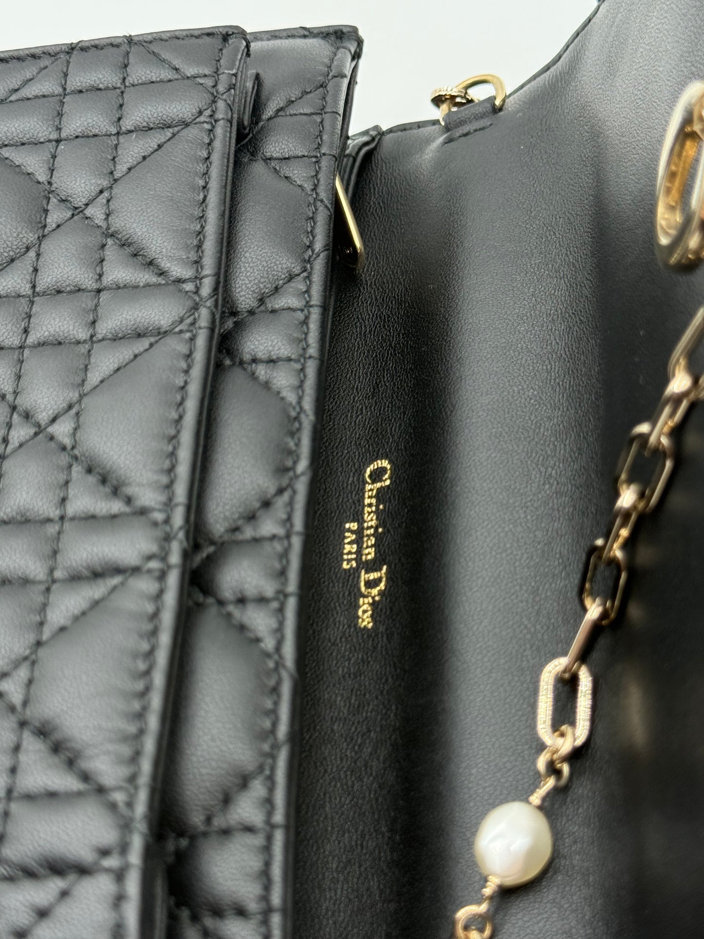 Dior Caro Lady Pouch – Black Leather